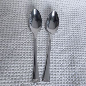 2 Lenox PORTOLA Tablespoons Spoons Oval  18/10 Stainless Vietnam‎ 7" Soup